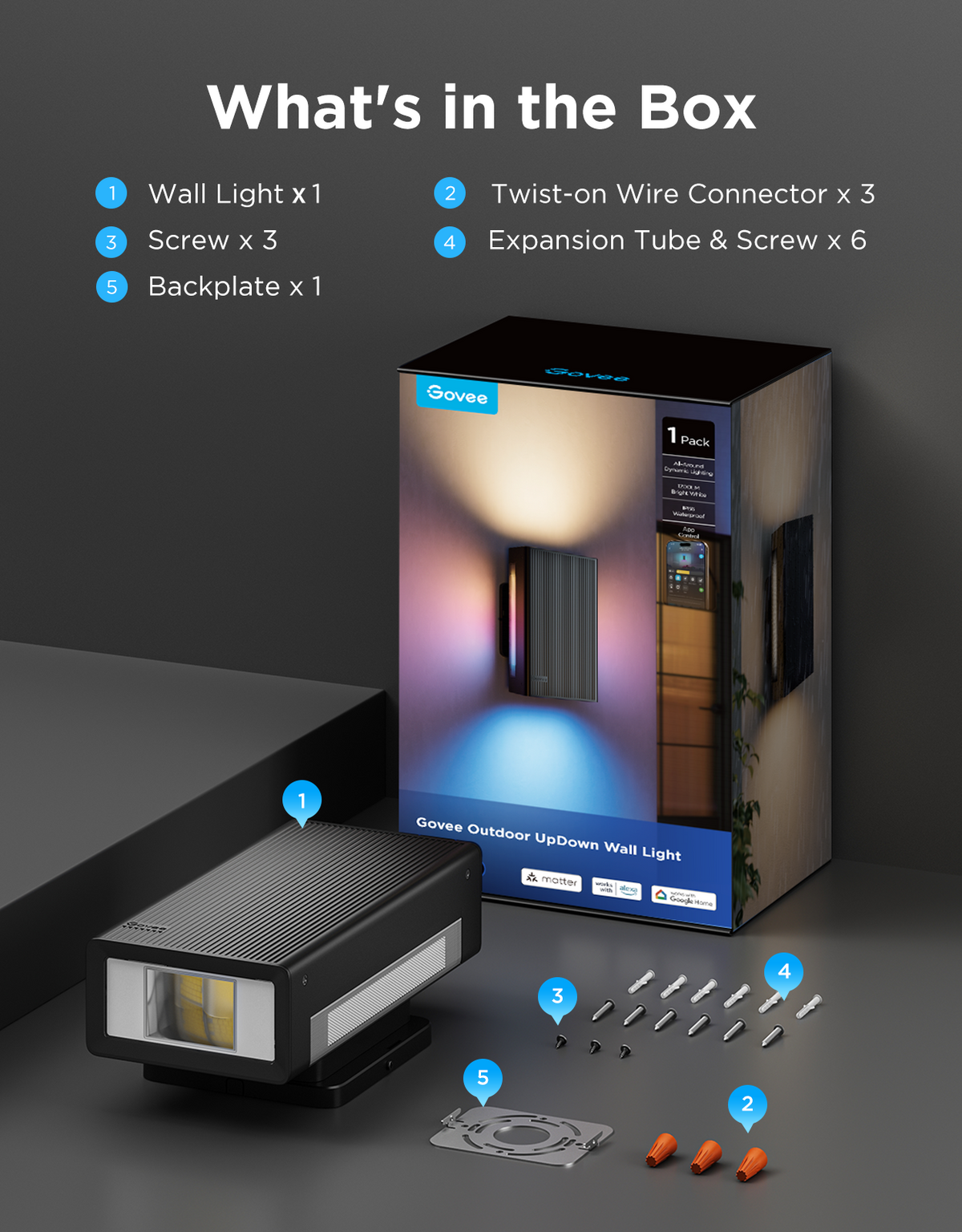 【Business Only】Govee Outdoor UpDown Wall Light