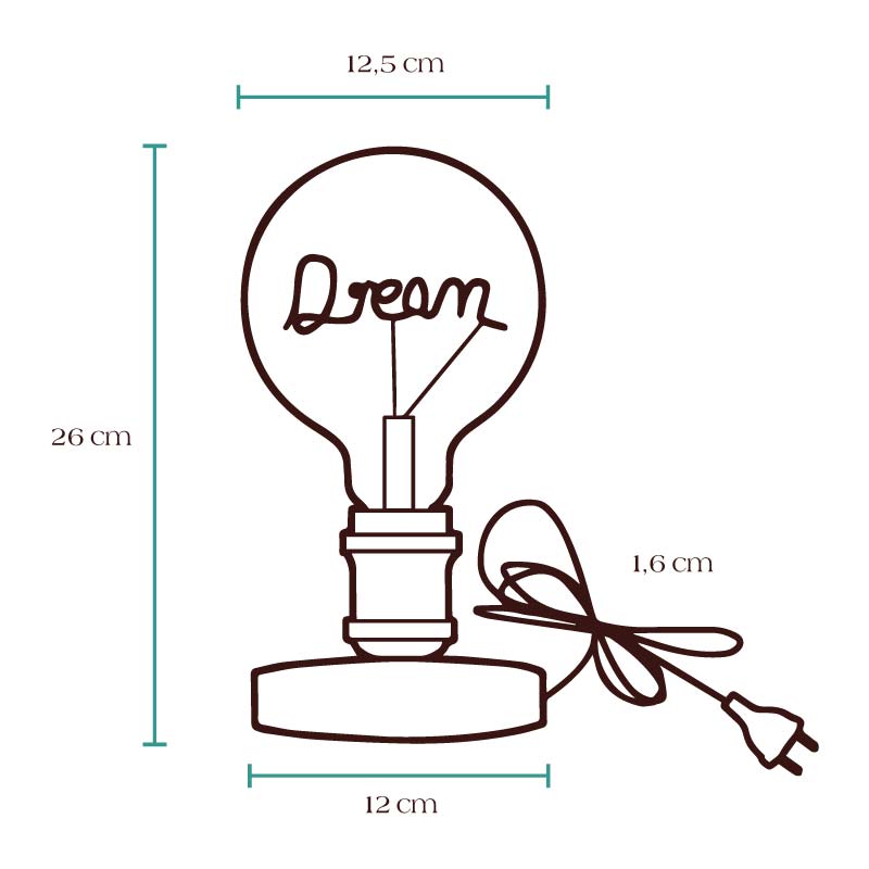 Vintage Bulb Dream Table Lamp — Table Lamp (view 5)