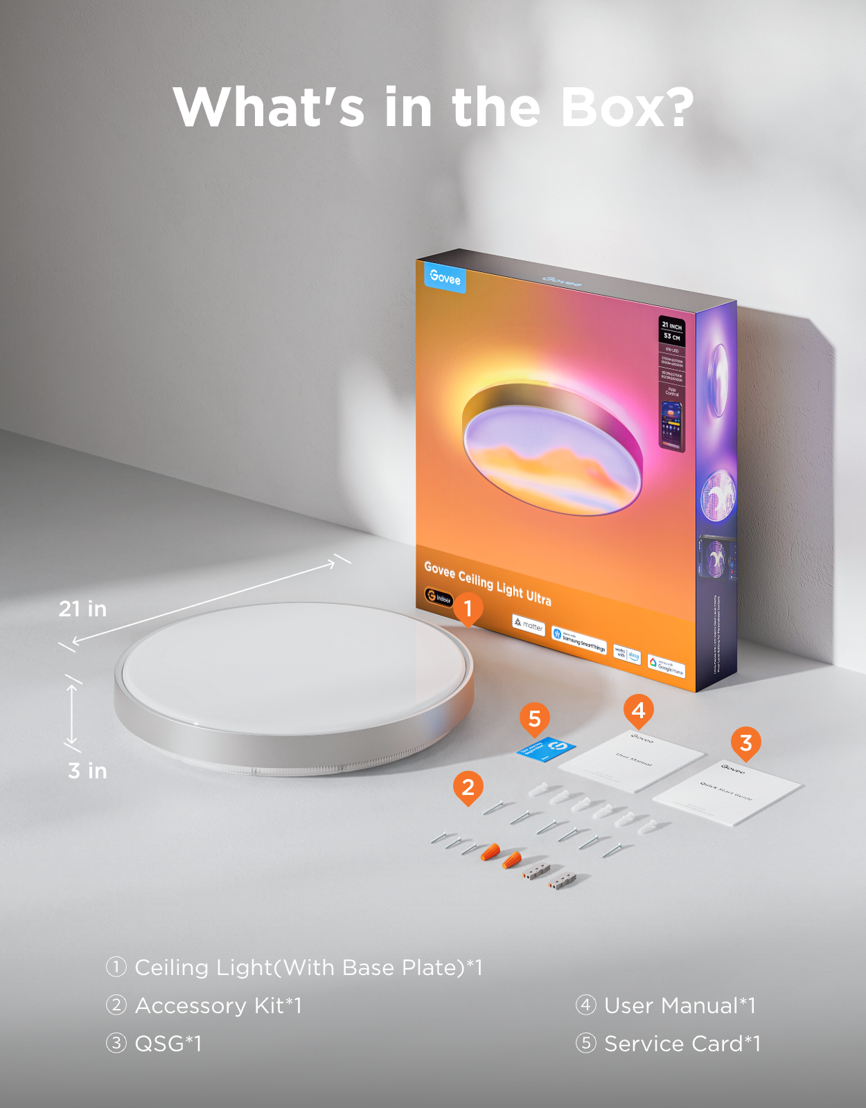 【Govee x Moana】Govee 21-Inch Smart Ceiling Light Ultra