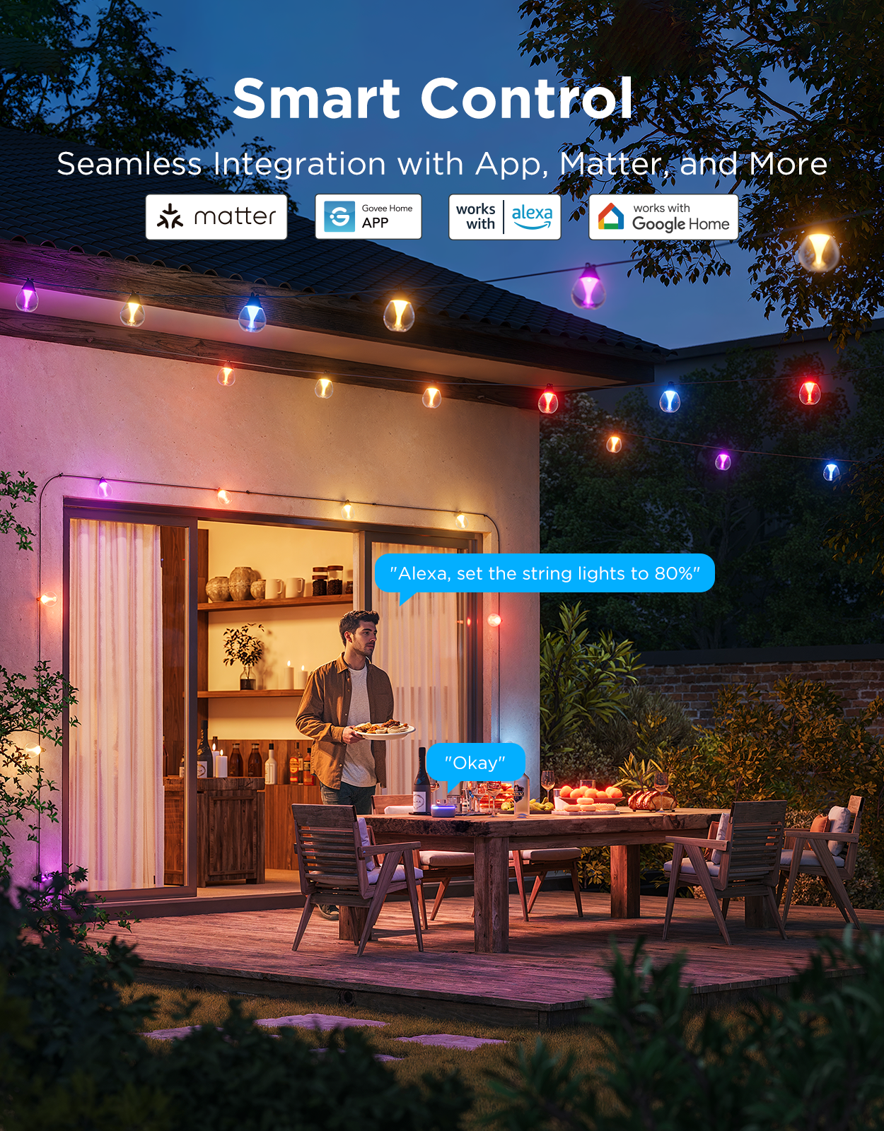 【Business Only】Govee Outdoor Clear Bulb String Lights