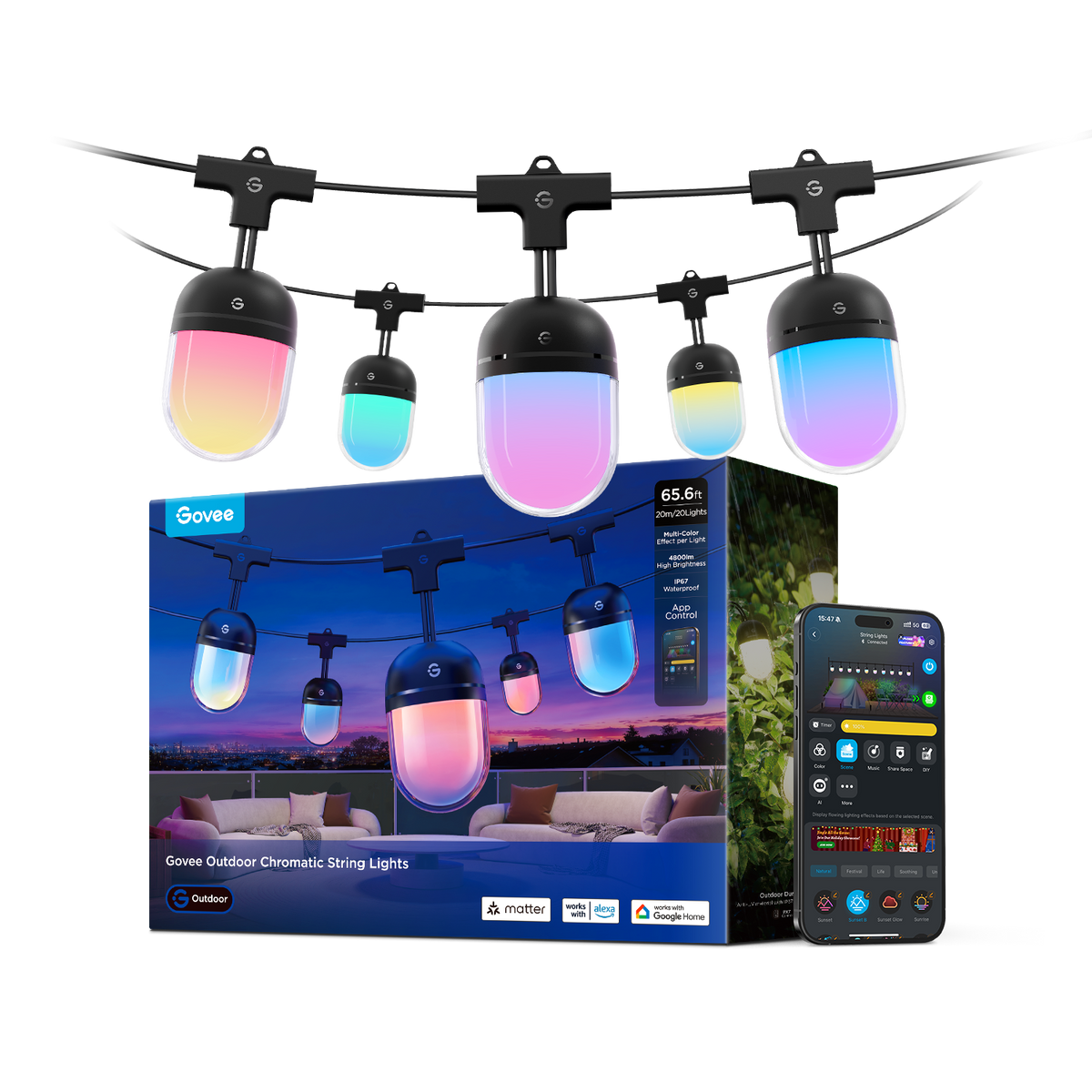 【Business Only】Govee Outdoor Chromatic String Lights