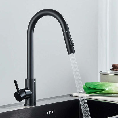 Gourmet Kitchen Faucet – Slim Black Fosco — Kitchen Faucet (view 3)
