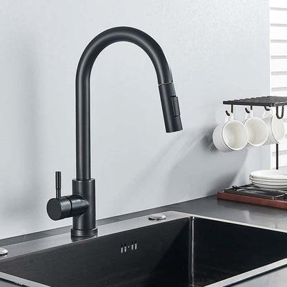 Gourmet Kitchen Faucet – Slim Black Fosco — Kitchen Faucet (view 4)