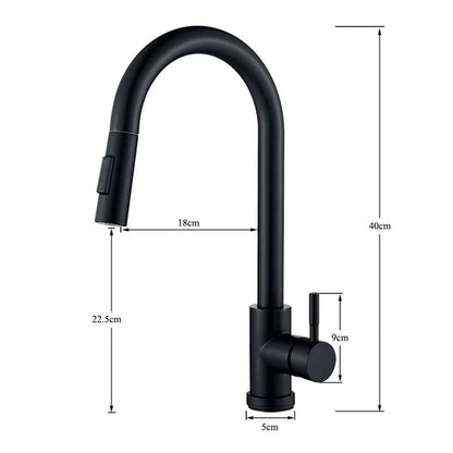 Gourmet Kitchen Faucet – Slim Chrome — Kitchen Faucet (view 6)