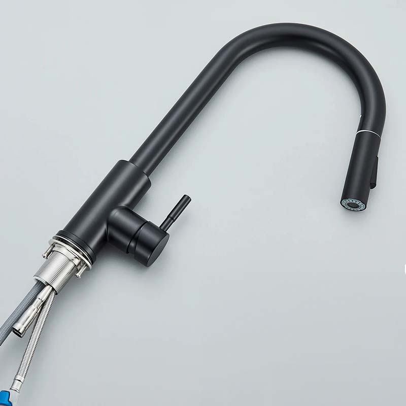 Gourmet Kitchen Faucet – Slim Black Fosco — Kitchen Faucet (view 6)