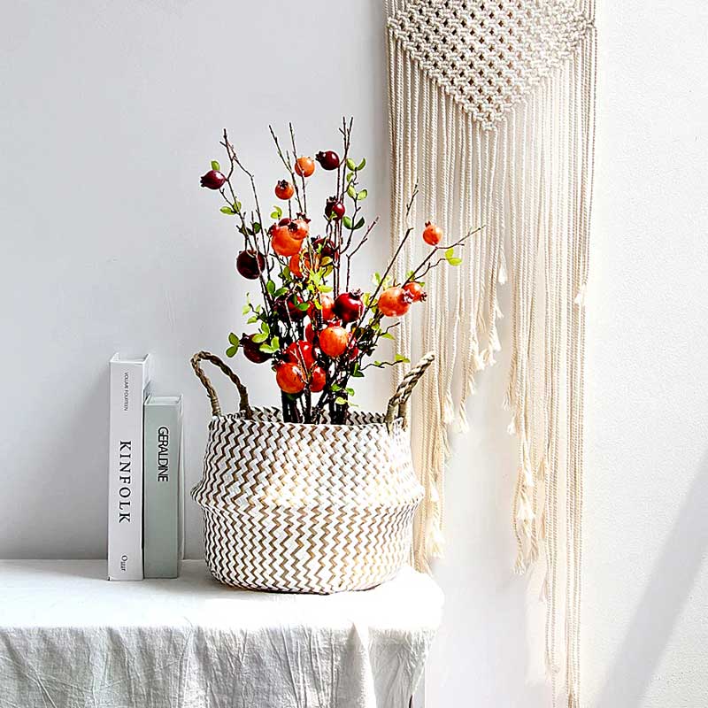 Boho Woven Basket Set – White — Woven Basket (view 10)