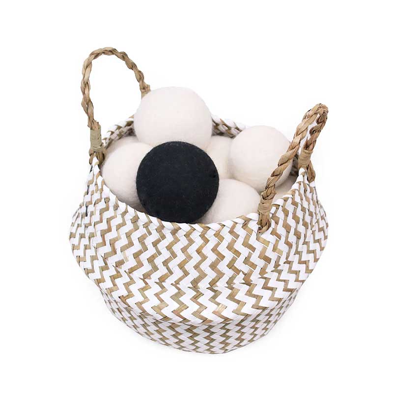Boho Woven Basket Set – White — Woven Basket (view 4)
