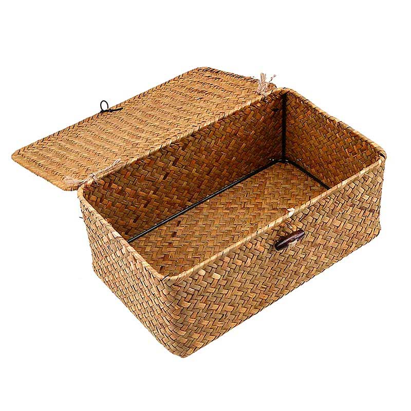 Rectangular Woven Storage Basket — Woven Basket (view 9)