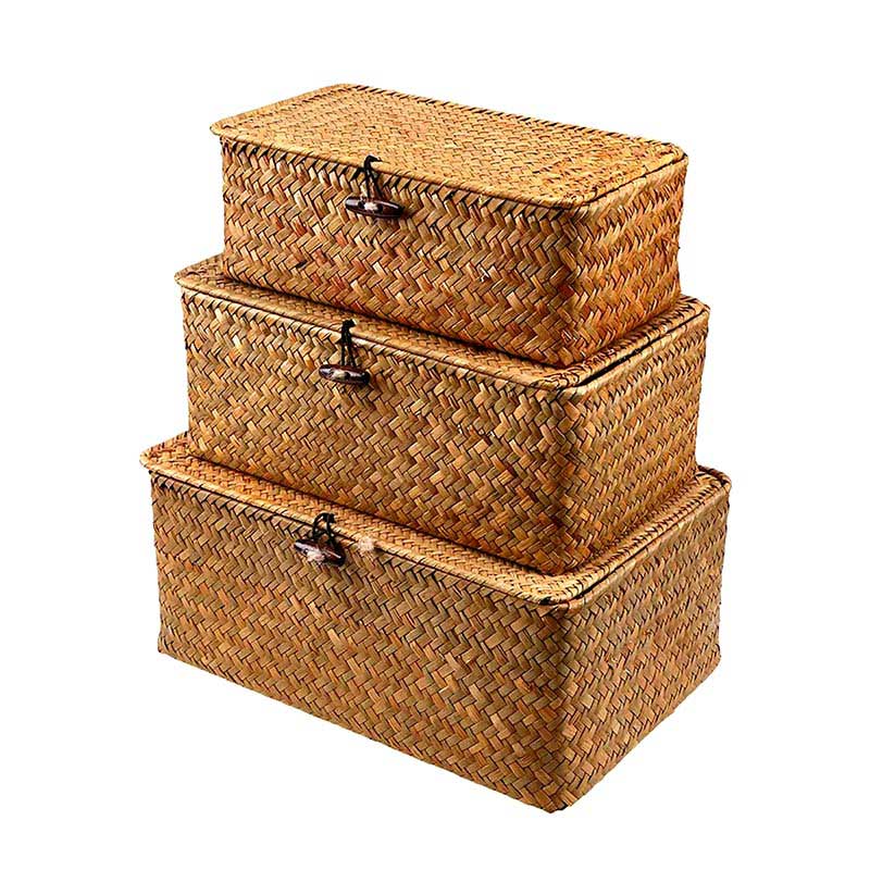 Rectangular Woven Storage Basket — Woven Basket (view 6)