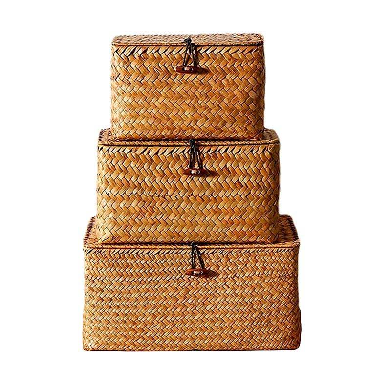 Rectangular Woven Storage Basket — Woven Basket (view 7)