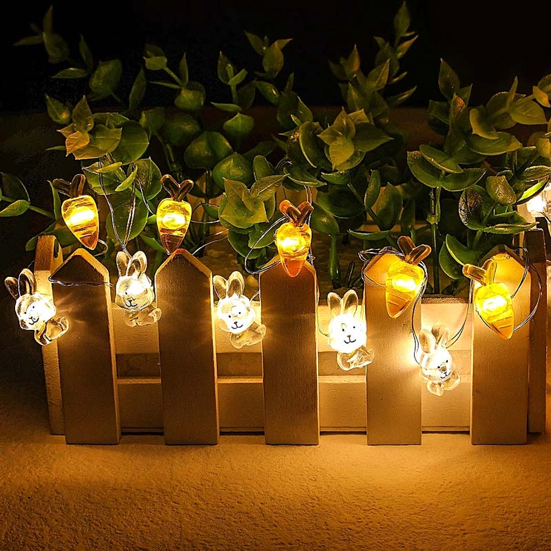 Easter String Lights – Bunny & Carrot — Seasonal Decor (view 5)