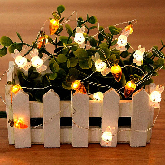 Easter String Lights – Bunny & Carrot — Seasonal Decor