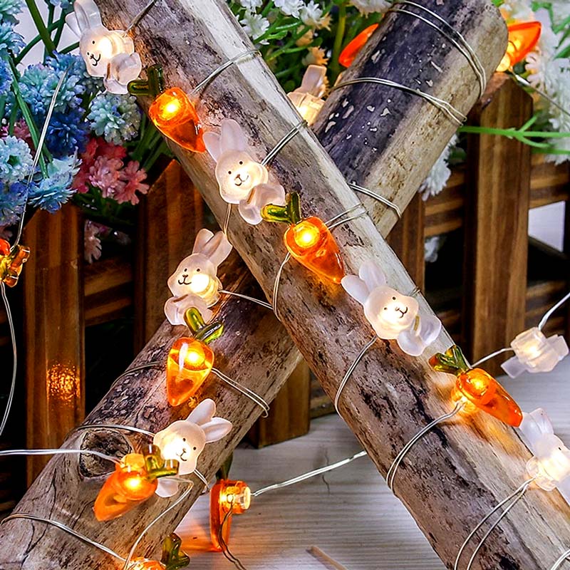 Easter String Lights – Bunny & Carrot — Seasonal Decor (view 6)