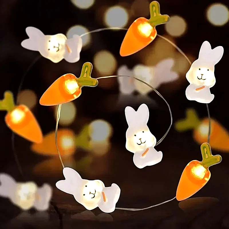 Easter String Lights – Bunny & Carrot — Seasonal Decor (view 8)