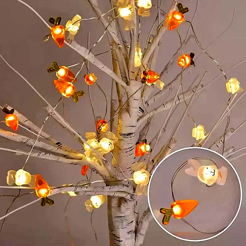 Easter String Lights – Bunny & Carrot — Seasonal Decor (view 4)