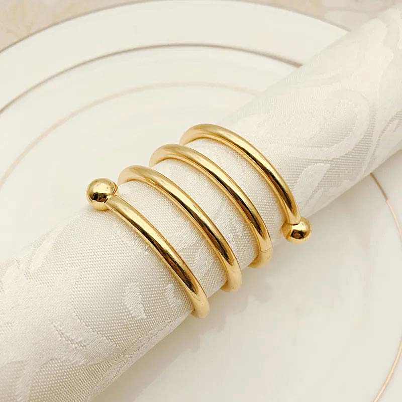 Spiral Napkin Rings – 6 Pieces — Napkin Rings (view 9)