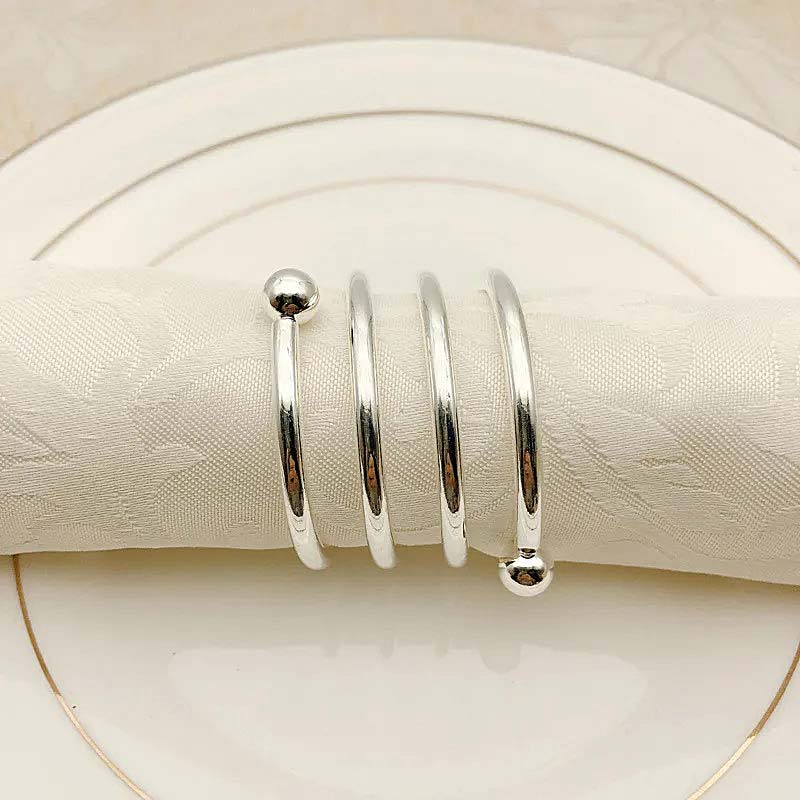 Spiral Napkin Rings – 6 Pieces — Napkin Rings (view 7)