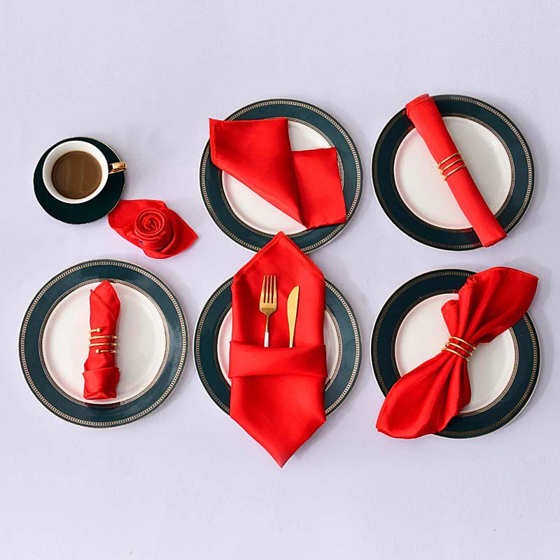 Satin Cloth Napkins – 12 Pieces — Cloth Napkins (view 3)