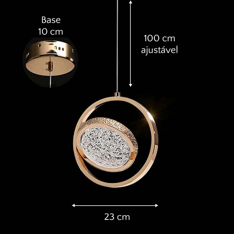 Crystal Halo Pendant Light — Pendant Light (view 10)