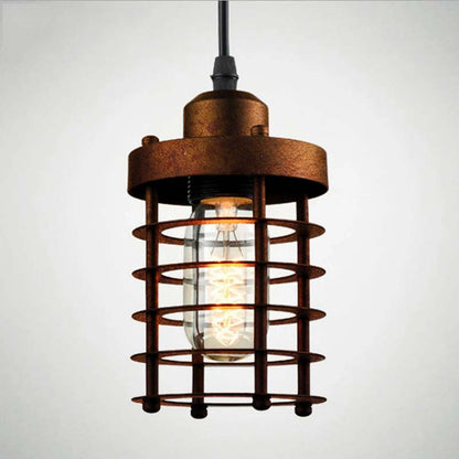 Industrial Vintage Rusty Pendant Light — Pendant Light (view 4)
