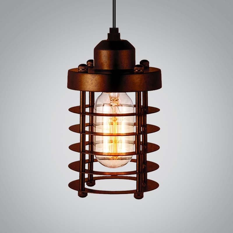 Industrial Vintage Rusty Pendant Light — Pendant Light (view 2)