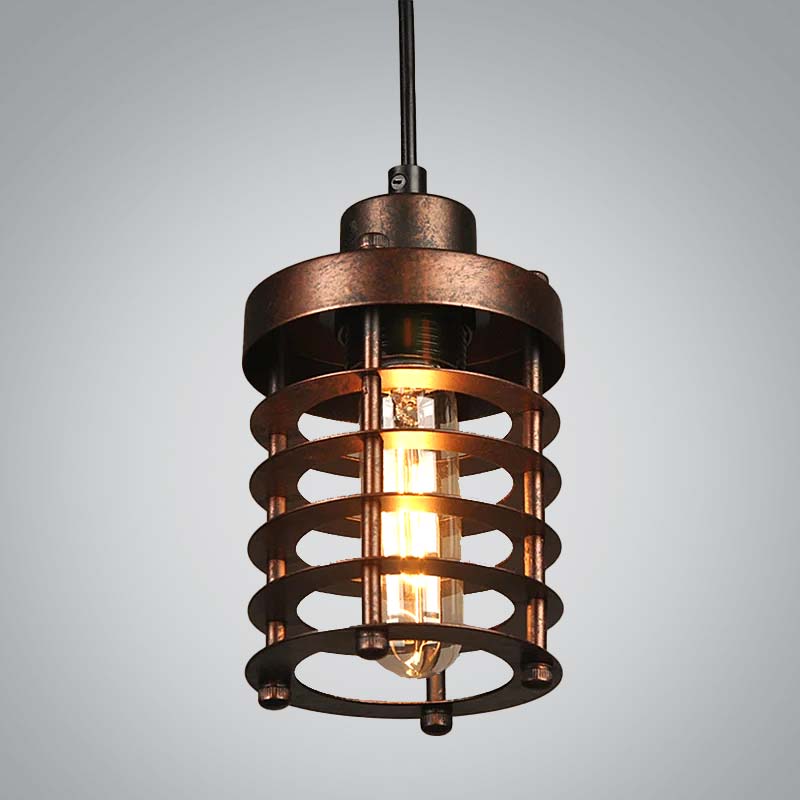Industrial Vintage Rusty Pendant Light — Pendant Light