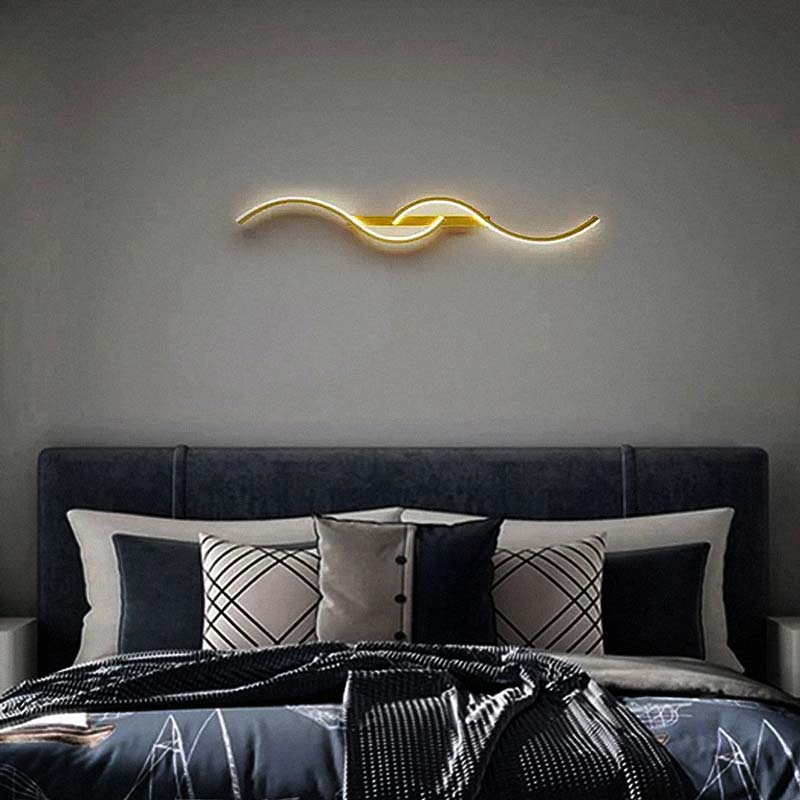 Double S Gold Wall Sconce — Wall Sconce (view 3)