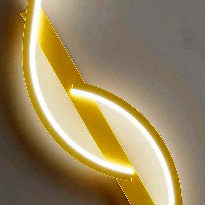 Double S Gold Wall Sconce — Wall Sconce (view 4)