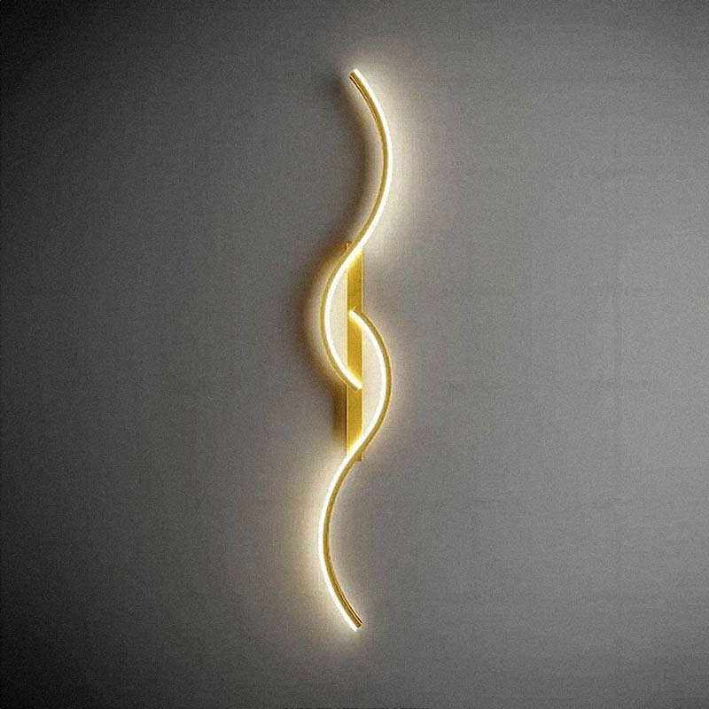 Double S Gold Wall Sconce — Wall Sconce (view 2)