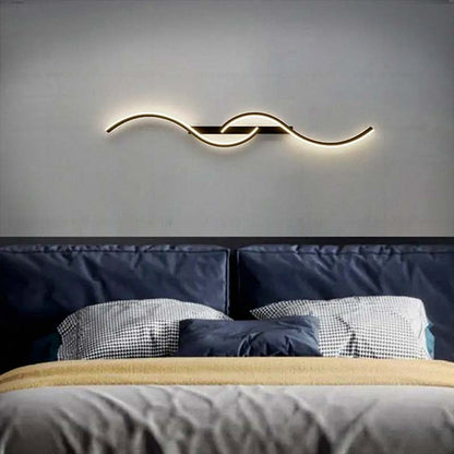 Double S Black Wall Sconce — Wall Sconce (view 5)