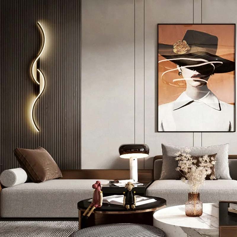 Double S Black Wall Sconce — Wall Sconce (view 3)