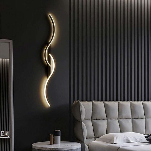 Double S Black Wall Sconce — Wall Sconce
