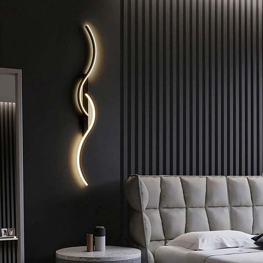 Double S Black Wall Sconce — Wall Sconce