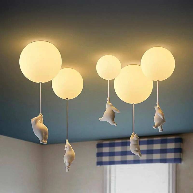 Teddy Bear Moon Ceiling Chandelier — Ceiling Light