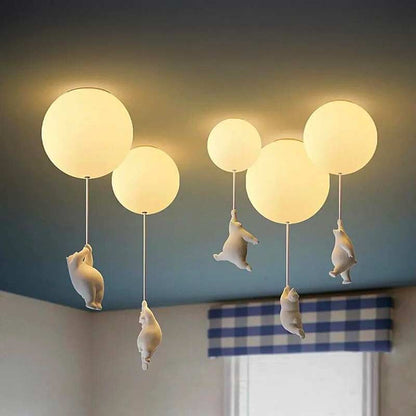 Teddy Bear Moon Ceiling Chandelier — Ceiling Light