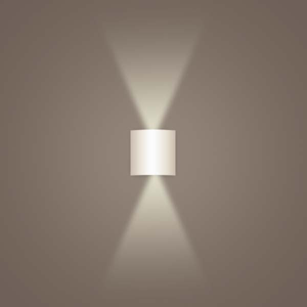 Aluminum White Wall Sconce — Wall Sconce (view 2)