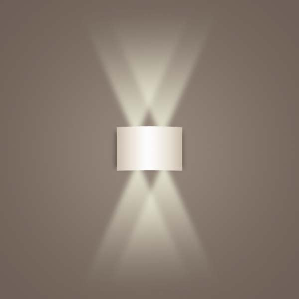 Aluminum White Wall Sconce — Wall Sconce (view 3)