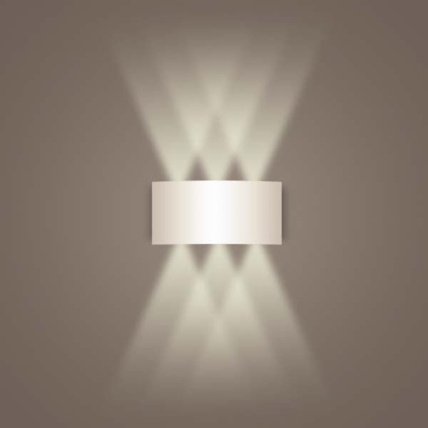 Aluminum White Wall Sconce — Wall Sconce (view 4)