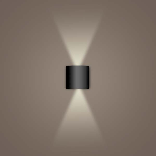 Aluminum Black Wall Sconce — Wall Sconce (view 2)