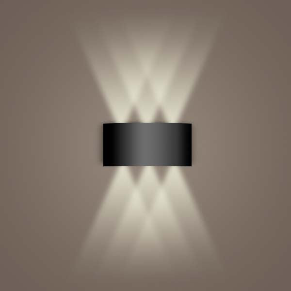 Aluminum Black Wall Sconce — Wall Sconce (view 4)