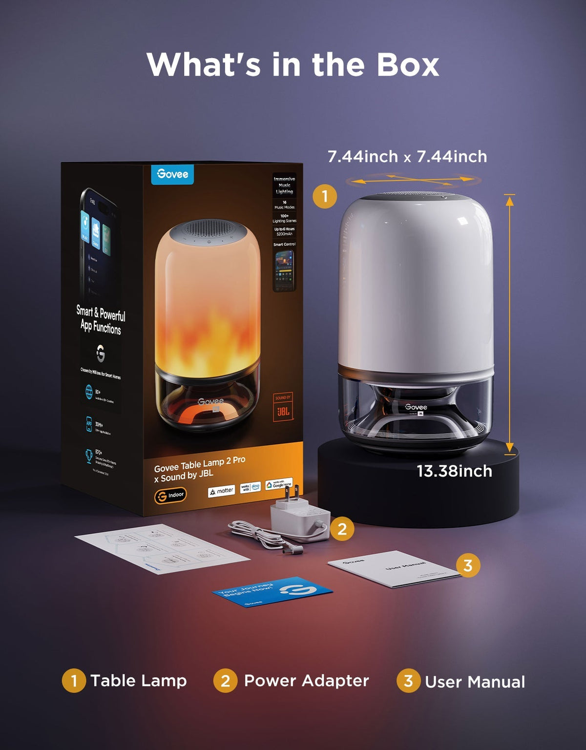 【Business Only】Govee Table Lamp 2 Pro x Sound by JBL