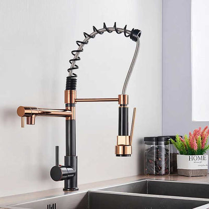 Gourmet Kitchen Faucet – Premium Black Rosé Gold — Kitchen Faucet (view 2)
