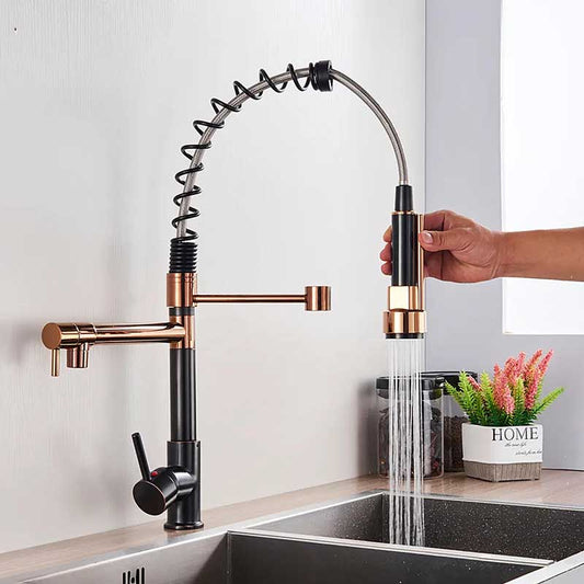 Gourmet Kitchen Faucet – Premium Black Rosé Gold — Kitchen Faucet