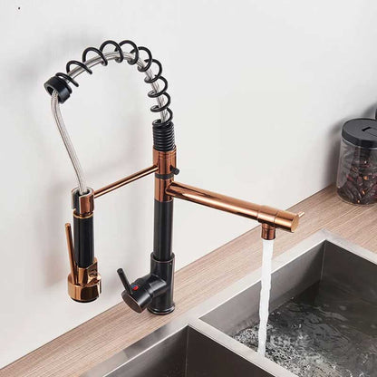 Gourmet Kitchen Faucet – Premium Black Rosé Gold — Kitchen Faucet (view 3)