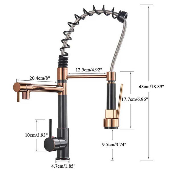 Gourmet Kitchen Faucet – Premium Black Rosé Gold — Kitchen Faucet (view 9)