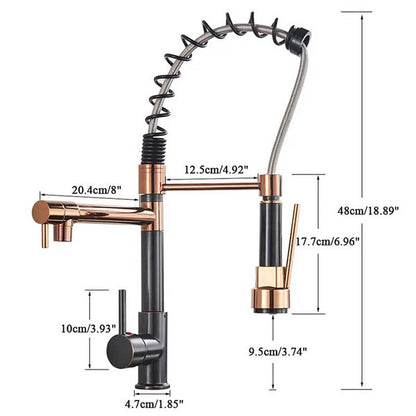 Gourmet Kitchen Faucet – Premium Black Rosé Gold — Kitchen Faucet (view 9)