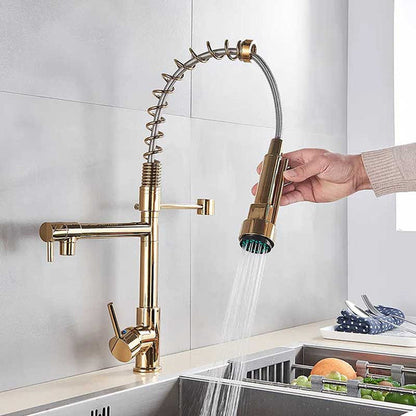 Gourmet Kitchen Faucet – Premium Gold — Kitchen Faucet (view 3)