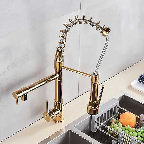 Gourmet Kitchen Faucet – Premium Gold — Kitchen Faucet (view 4)