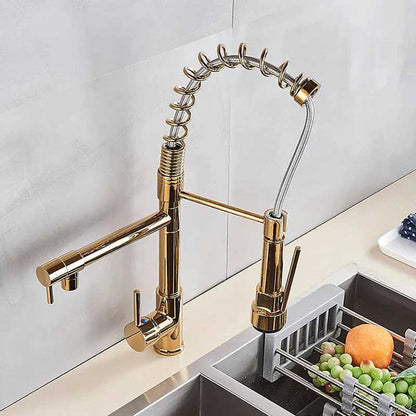 Gourmet Kitchen Faucet – Premium Gold — Kitchen Faucet (view 4)