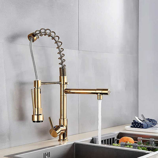 Gourmet Kitchen Faucet – Premium Gold — Kitchen Faucet (view 5)